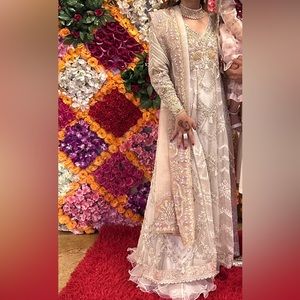 Designer Pakistani maxi lehngha formal wear wedding wear embellished small